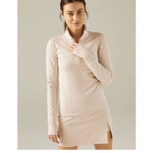 Beyond Yoga Heather Take a Hike Zip pullover and Heather Rib Hold Court Skirt